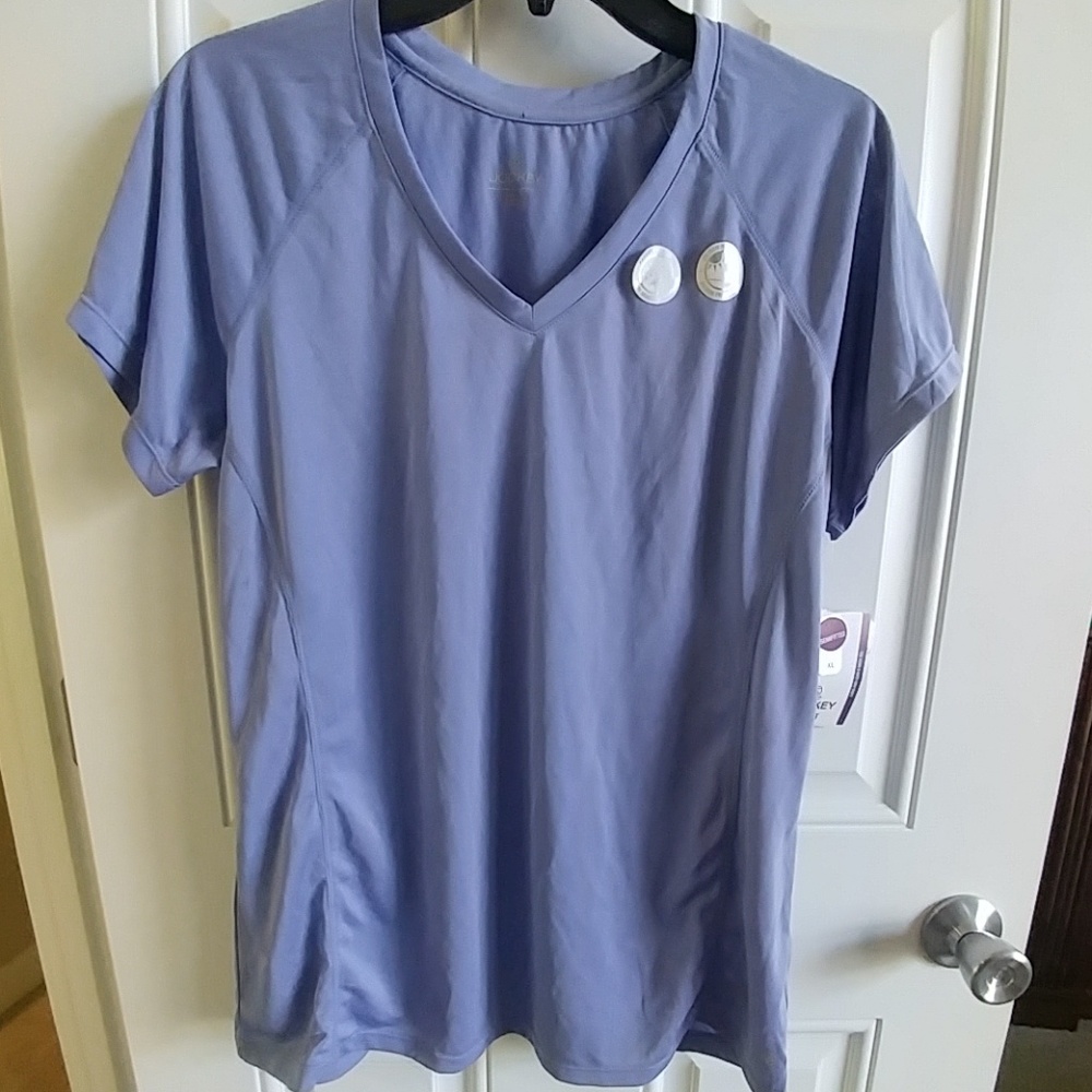 Periwinkle Athletic top moisture wick UV protect